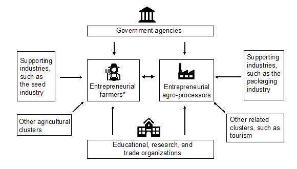 Figure 1: Structure of an Agro-Based Cluster